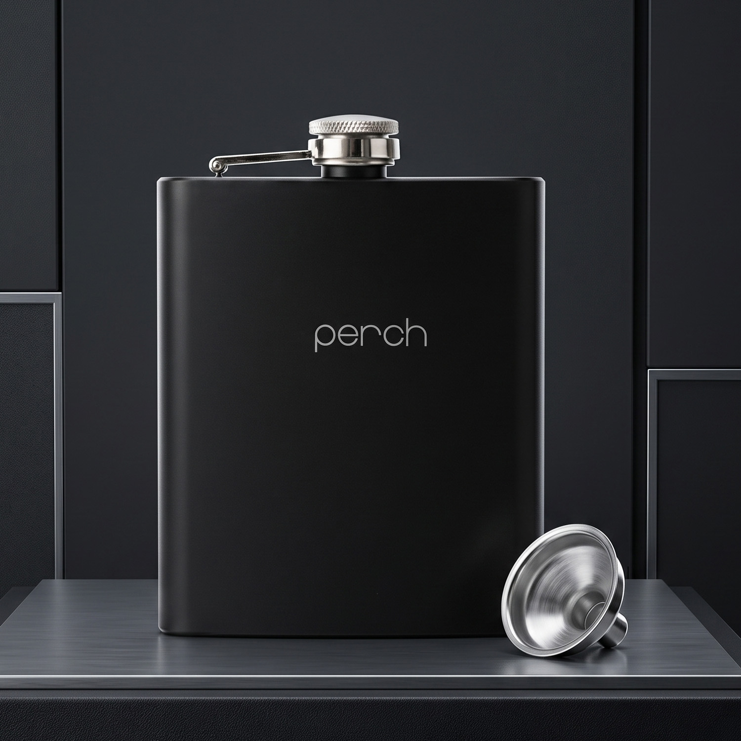 Hip Flask for Whiskey, Liquor & Beverages – Pocket Size Portable Flask for Travel & Gifting- Black