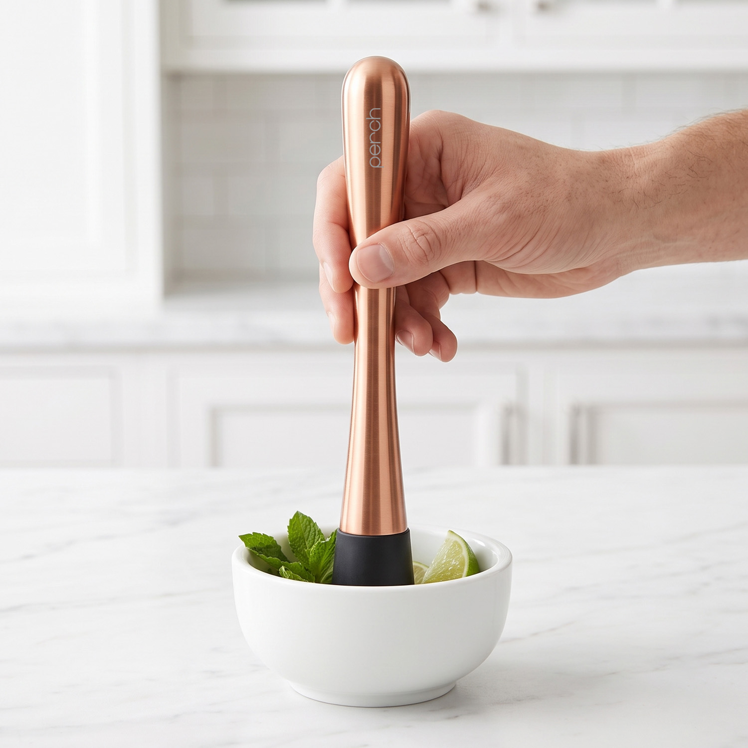 Muddler for Cocktails & Mocktails – Bar Tool for Crushing Fruits, Herbs & Ingredients – Rose Gold