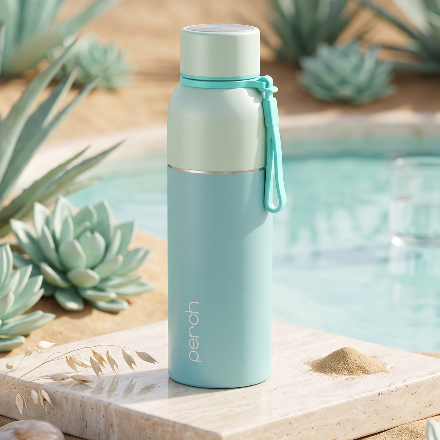 Zenith Insulated 720ml Water Bottle, Cyan