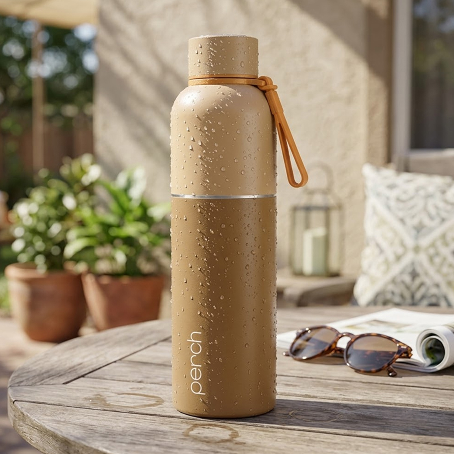 Zenith Insulated 1Ltr Water Bottle, Amber Brown