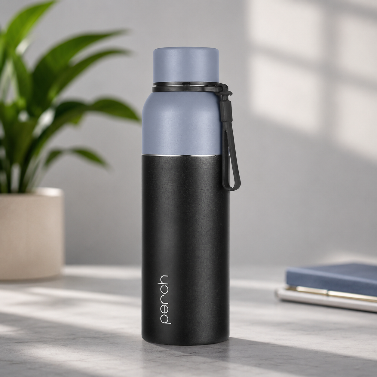 Zenith Insulated 720ml Water Bottle, Knight Black