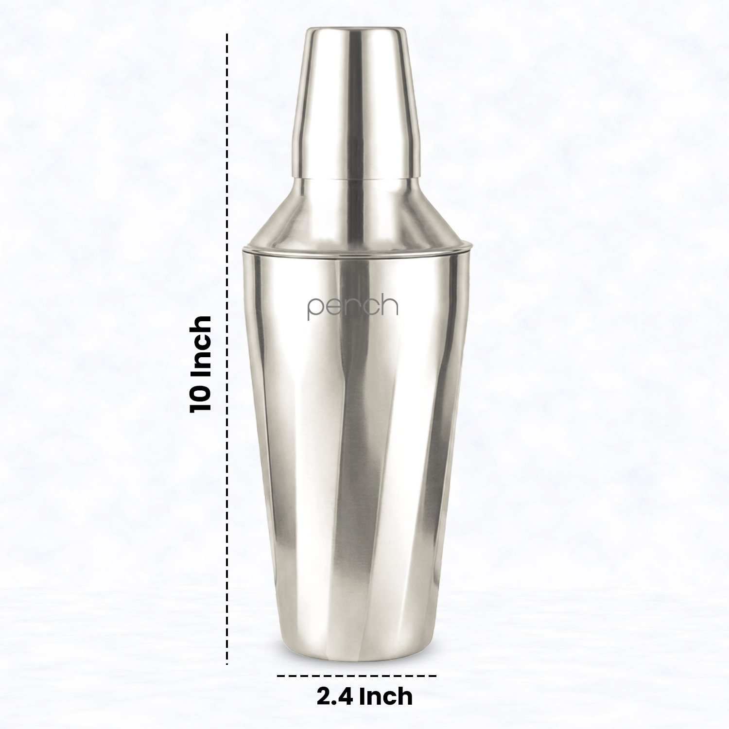 Cocktail Shaker for Cocktails & Mocktails – Stainless Steel Bar Shaker for Mixing Drinks – Silver