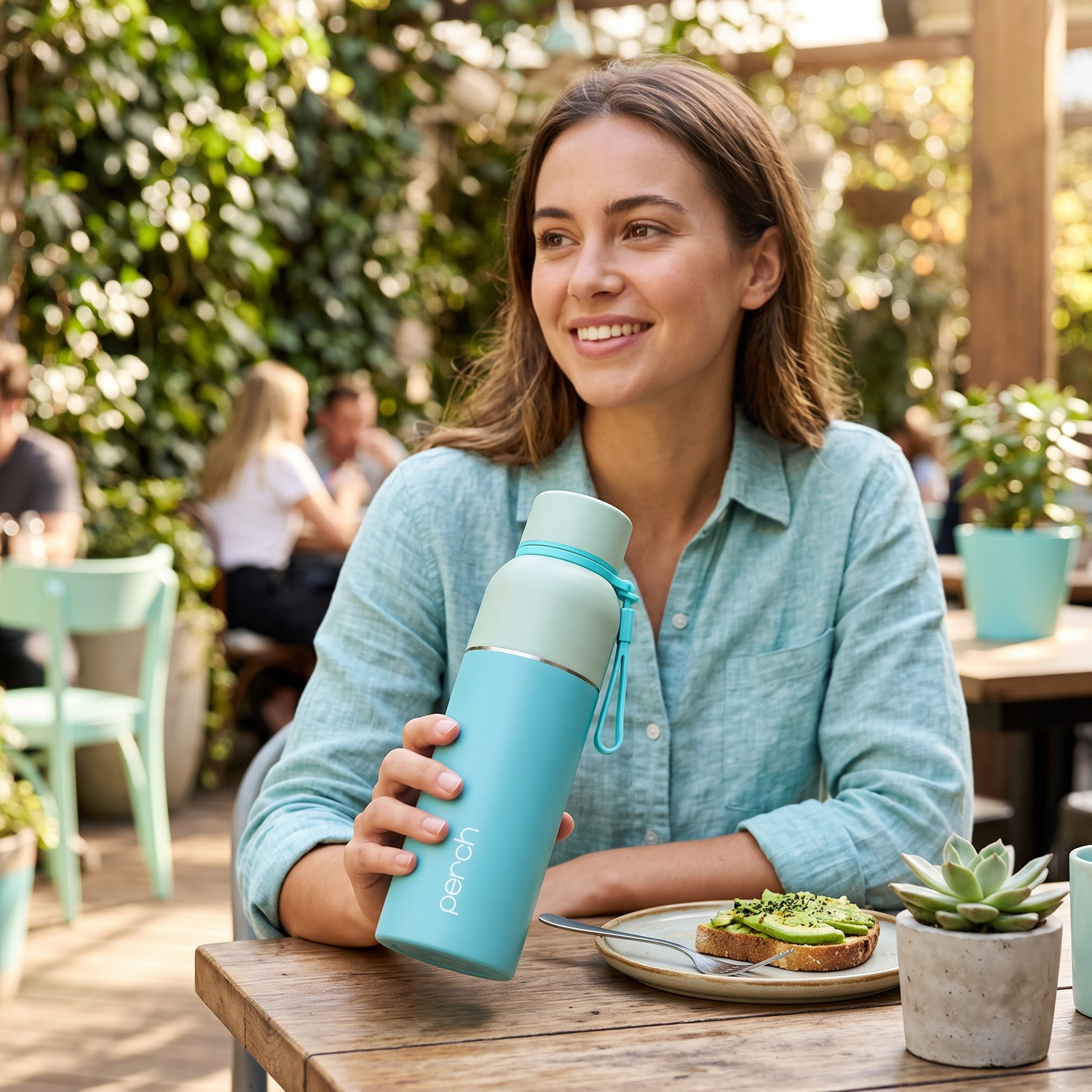 Zenith Insulated 720ml Water Bottle, Cyan