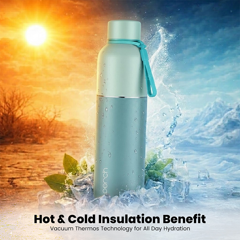 Zenith Insulated 1Ltr Water Bottle, Cyan