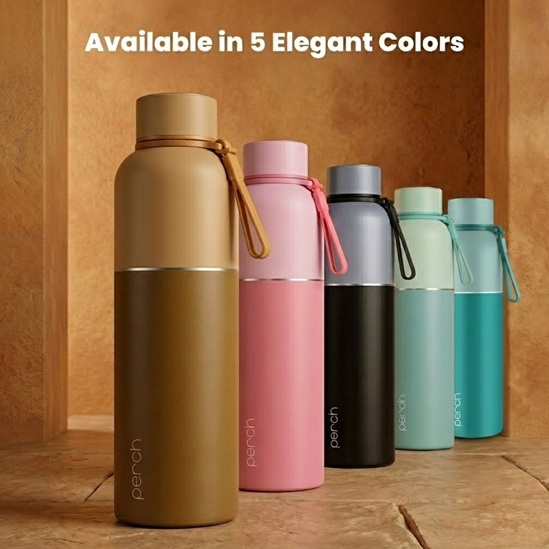 Zenith Insulated 1Ltr Water Bottle, Amber Brown