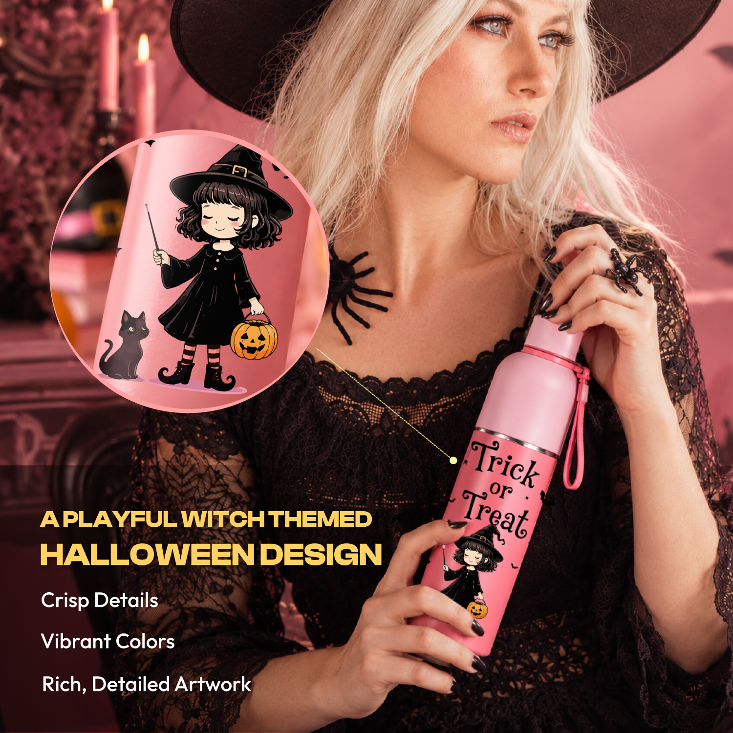 Zenith 1L Insulated Water Bottle – Trick or Treat Edition