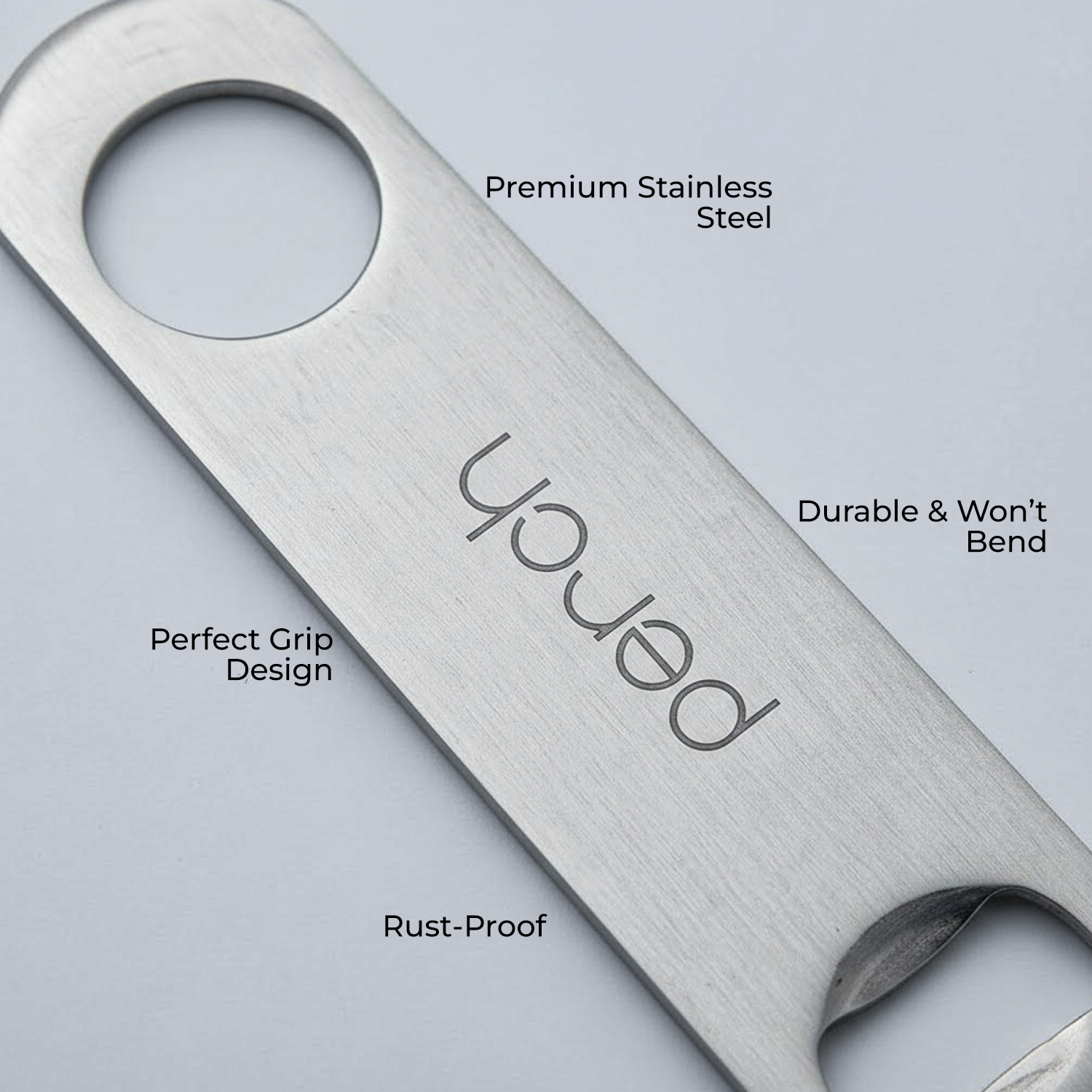 Bar Blade Opener for Bottle Opening – Stainless Steel Bar Tool for Cocktails & Beverages – Silver