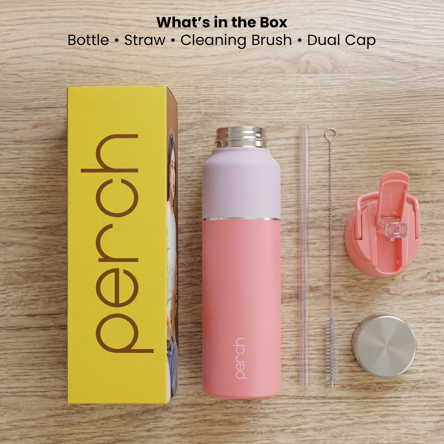 Magic 1Ltr Stainless Steel Water Bottle, Pink