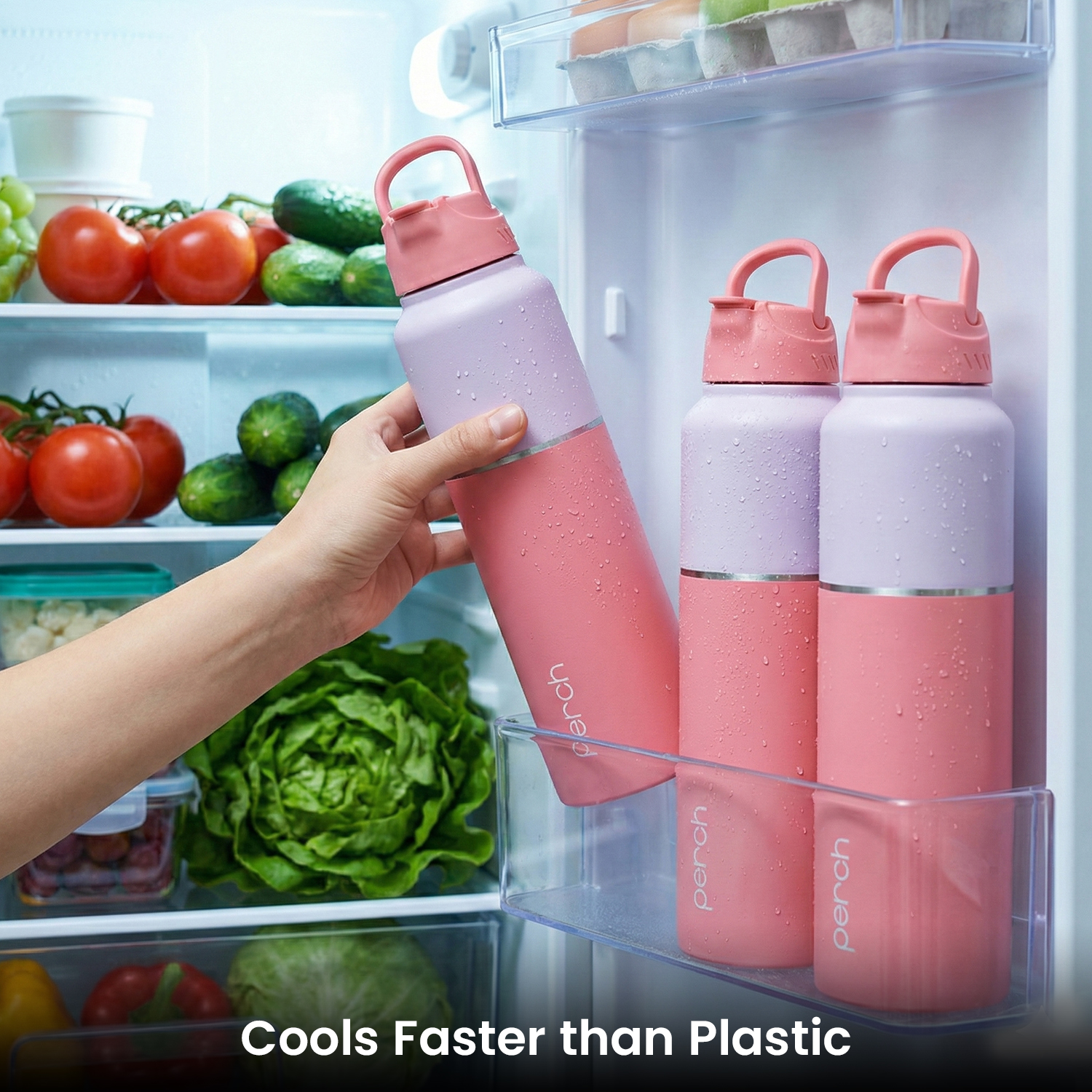 Magic 1Ltr Stainless Steel Water Bottle, Pink