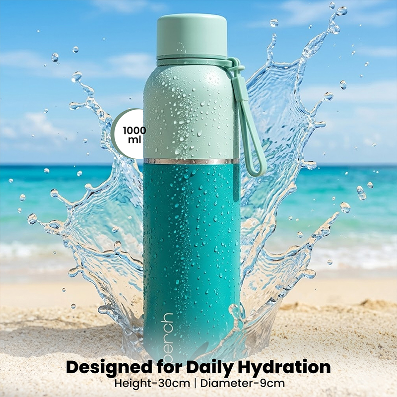 Zenith Insulated 1Ltr Water Bottle, Tropical Teal