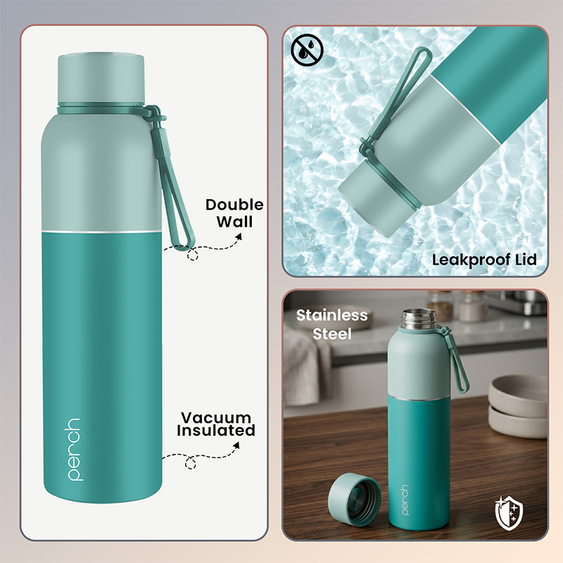 Zenith Insulated 1Ltr Water Bottle, Tropical Teal