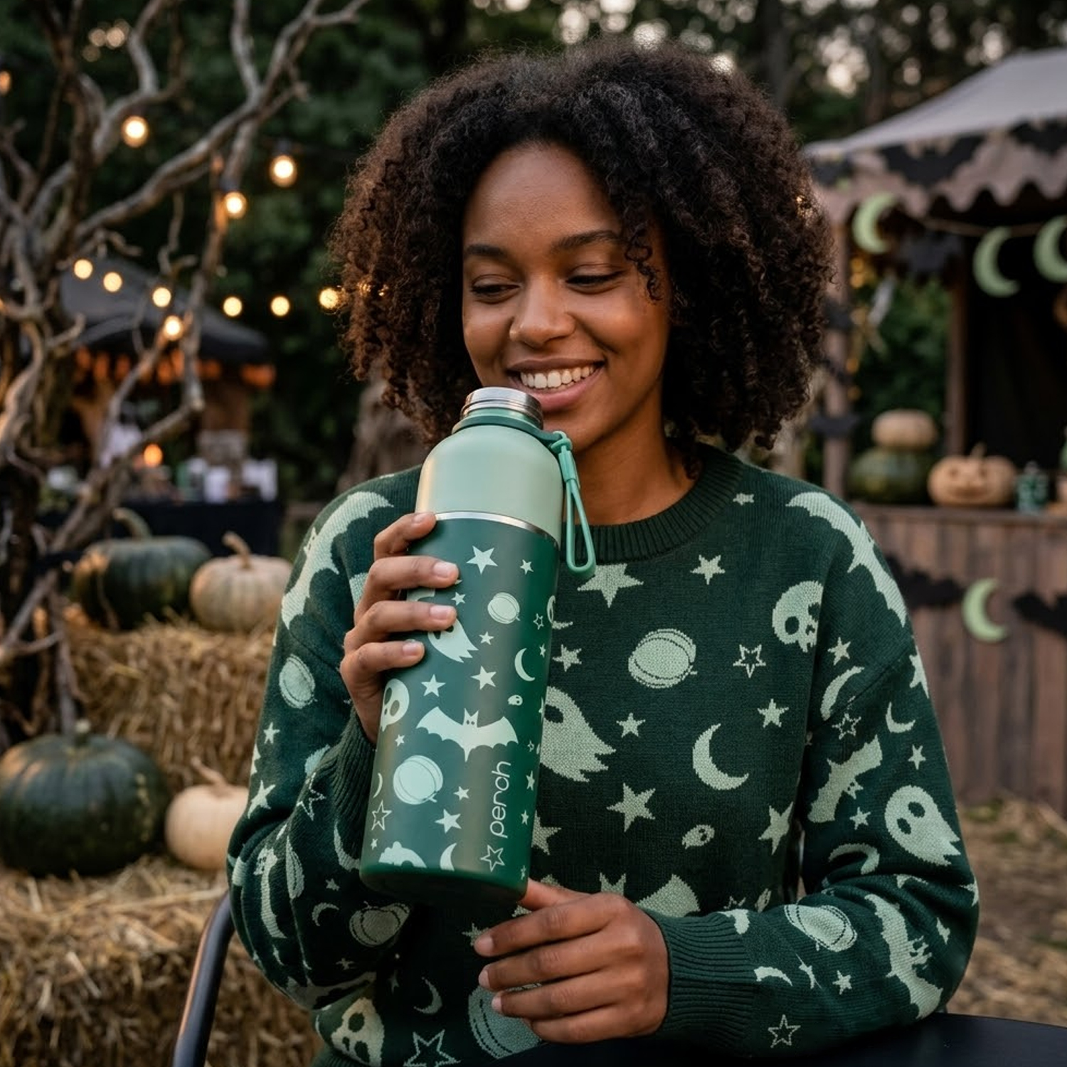 Zenith 1L Insulated Water Bottle – Starry Moon Edition