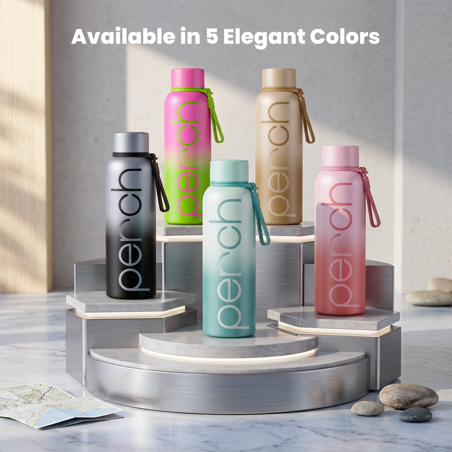 Zion Insulated 720ml Water Bottle, Cyan