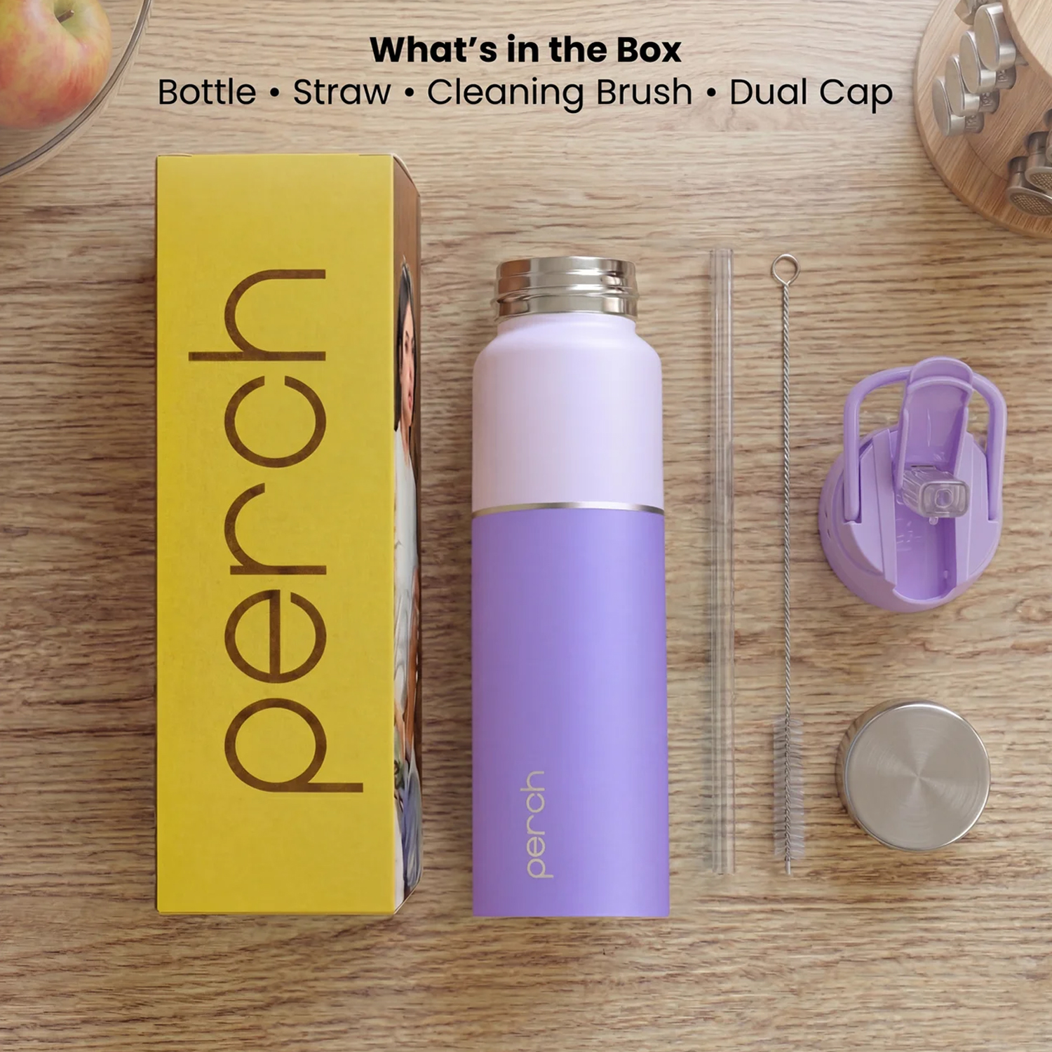Magic 1Ltr Stainless Steel Water Bottle, Purple