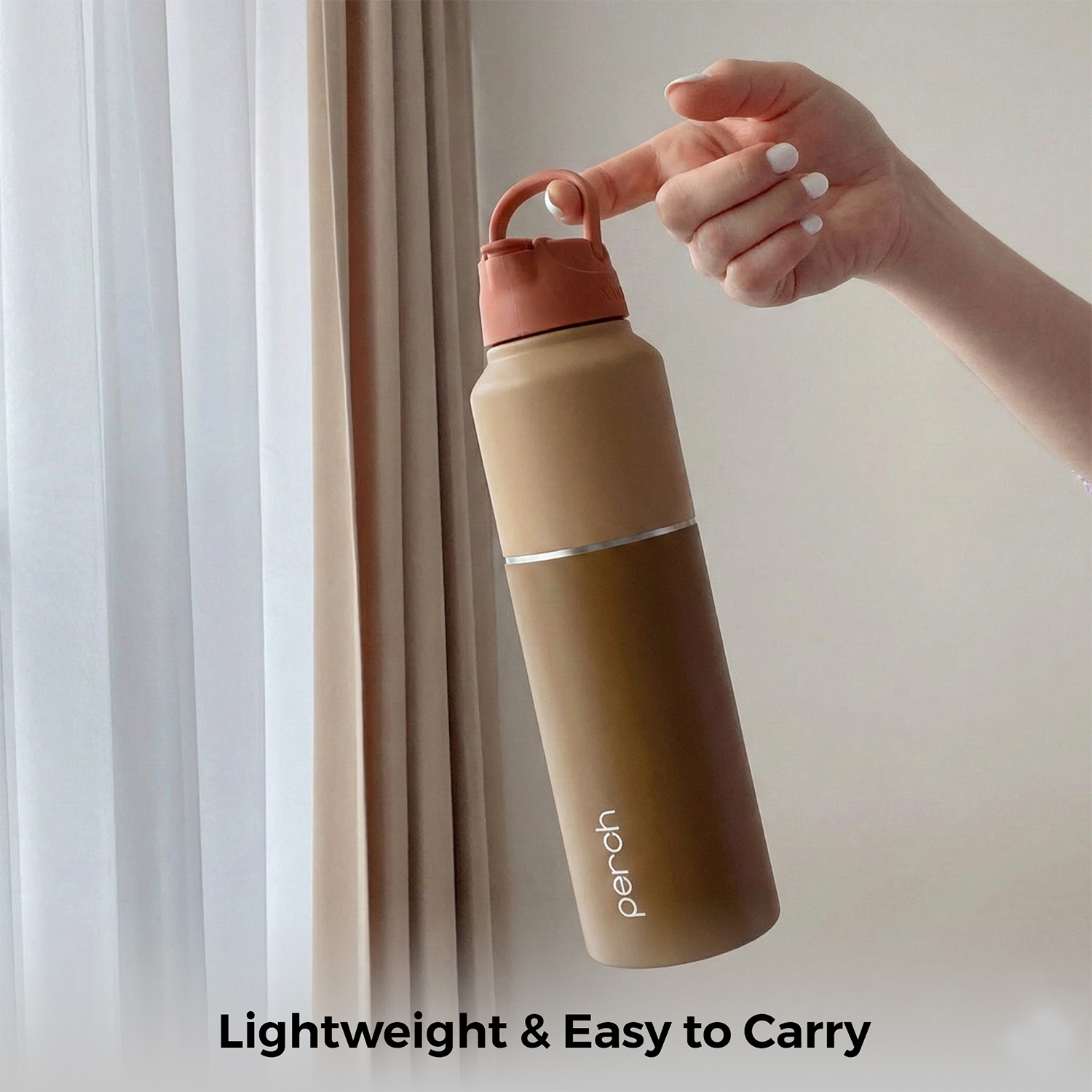 Magic 1Ltr Stainless Steel Water Bottle, Amber Brown