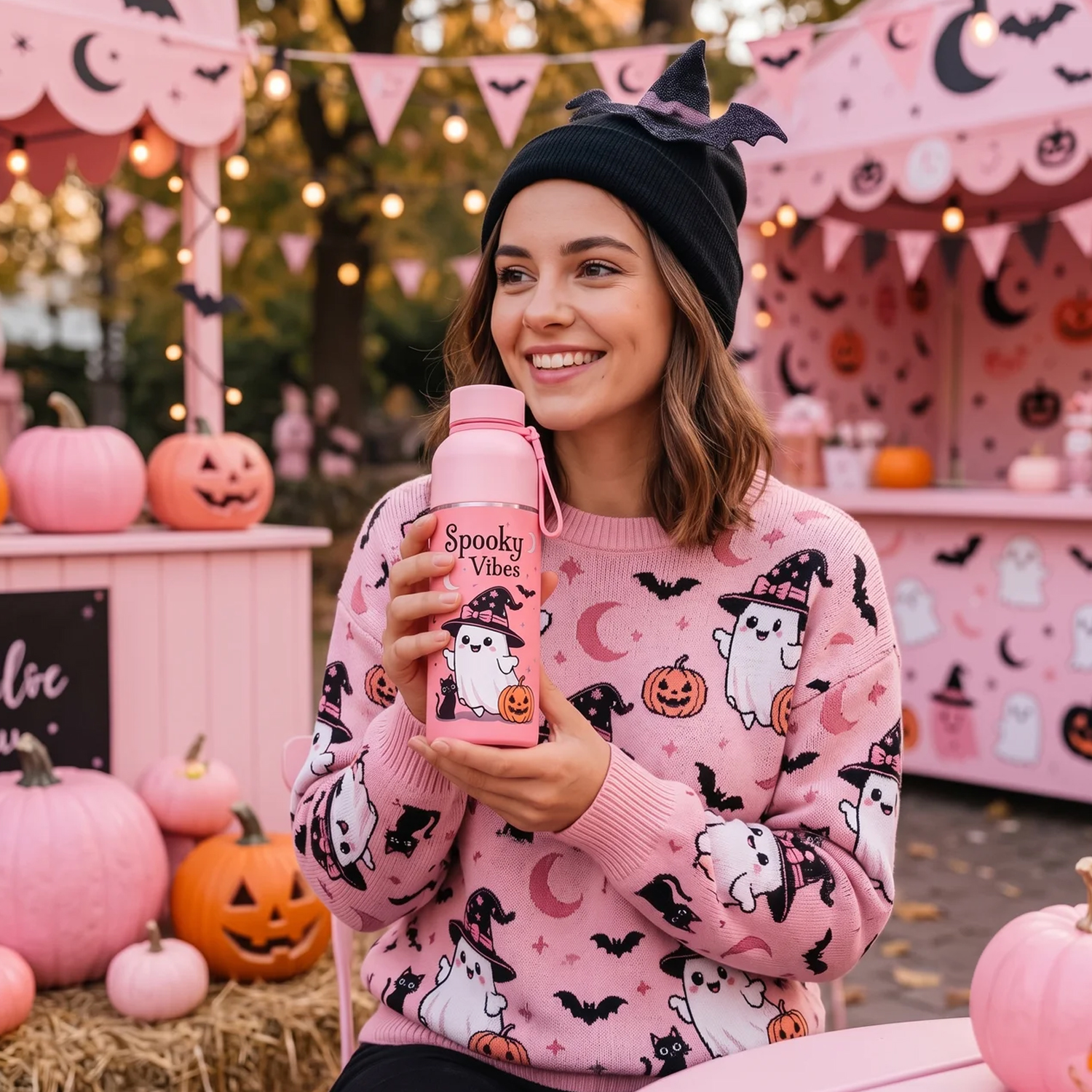 Zenith 1L Insulated Water Bottle – Spooky Vibes Edition