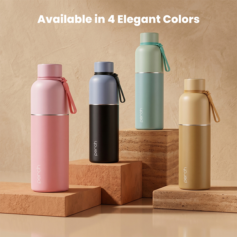 Zenith Insulated 1Ltr Water Bottle, Baby Pink