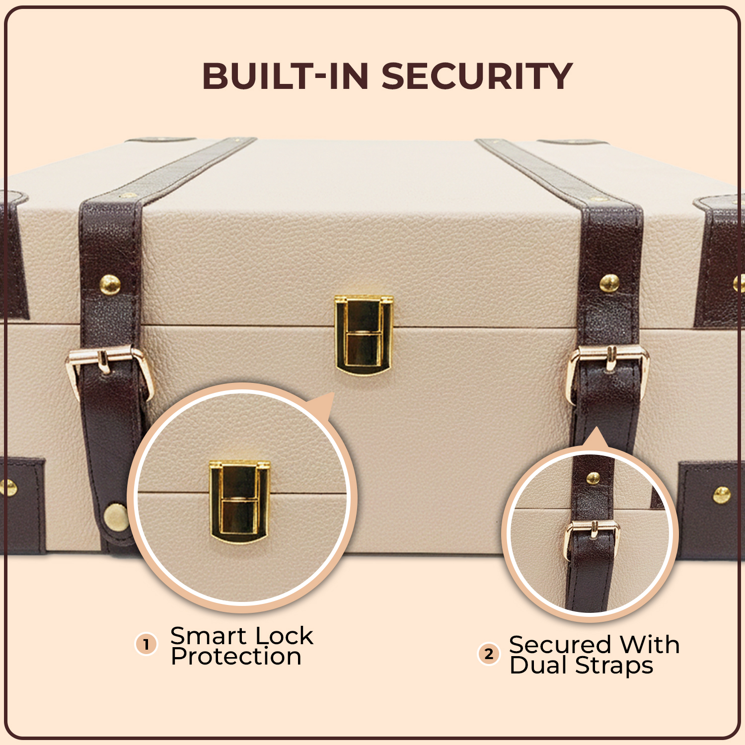 9-Piece Brown Leatherette Suitcase Bar Set with Cocktail Shaker & 3 Whisky Glasses – Golden