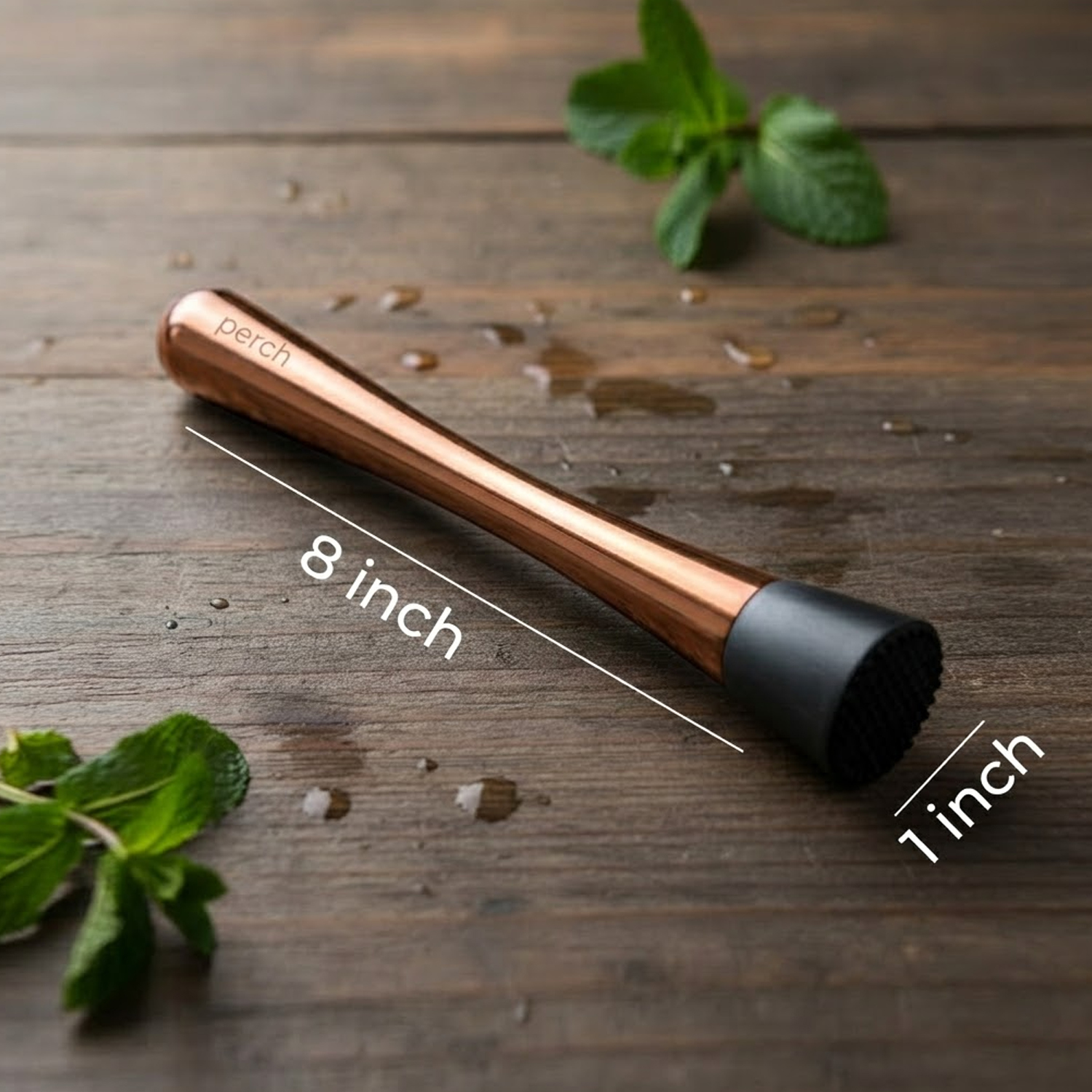 Muddler for Cocktails & Mocktails – Bar Tool for Crushing Fruits, Herbs & Ingredients – Rose Gold