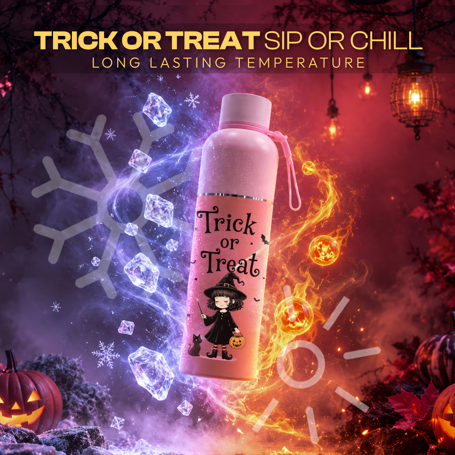 Zenith 1L Insulated Water Bottle – Trick or Treat Edition