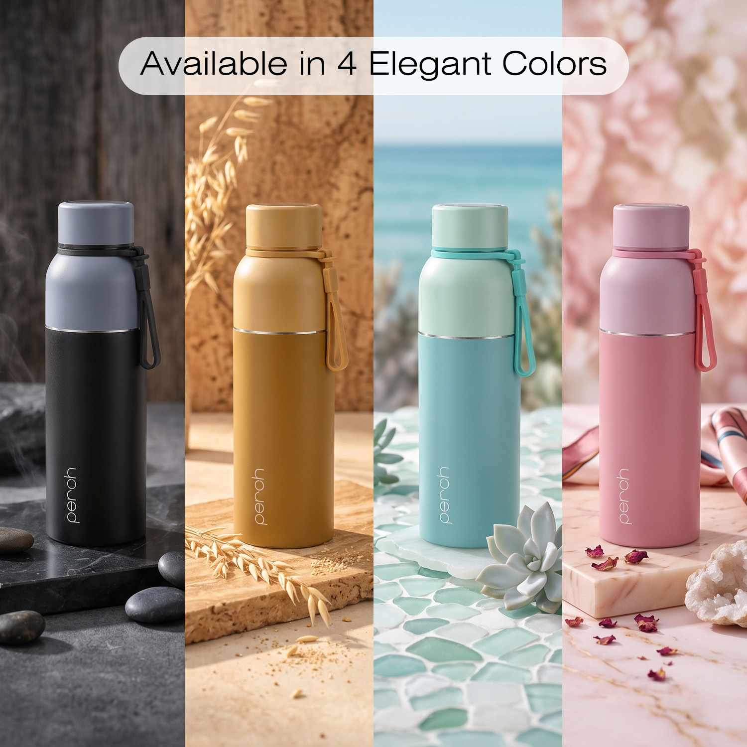 Zenith Insulated 720ml Water Bottle, Knight Black
