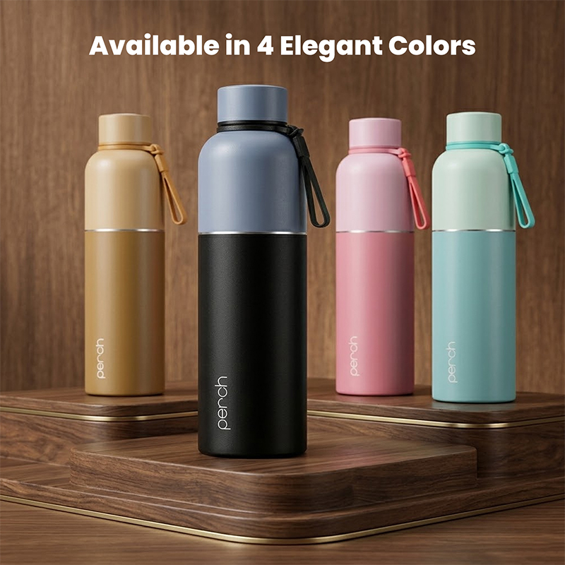 Zenith Insulated 1Ltr Water Bottle, Knight Black