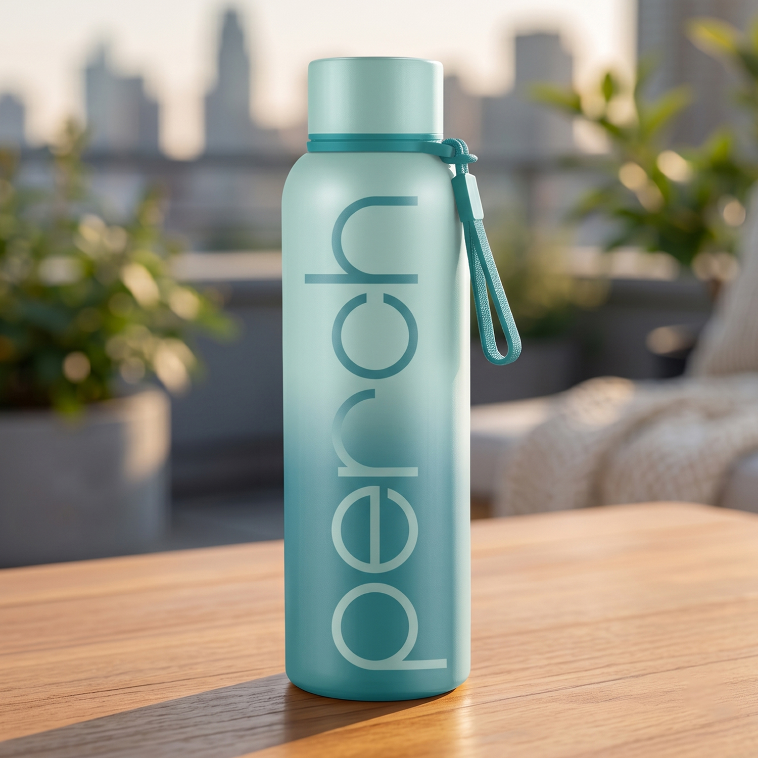 Zion Insulated 720ml Water Bottle, Cyan