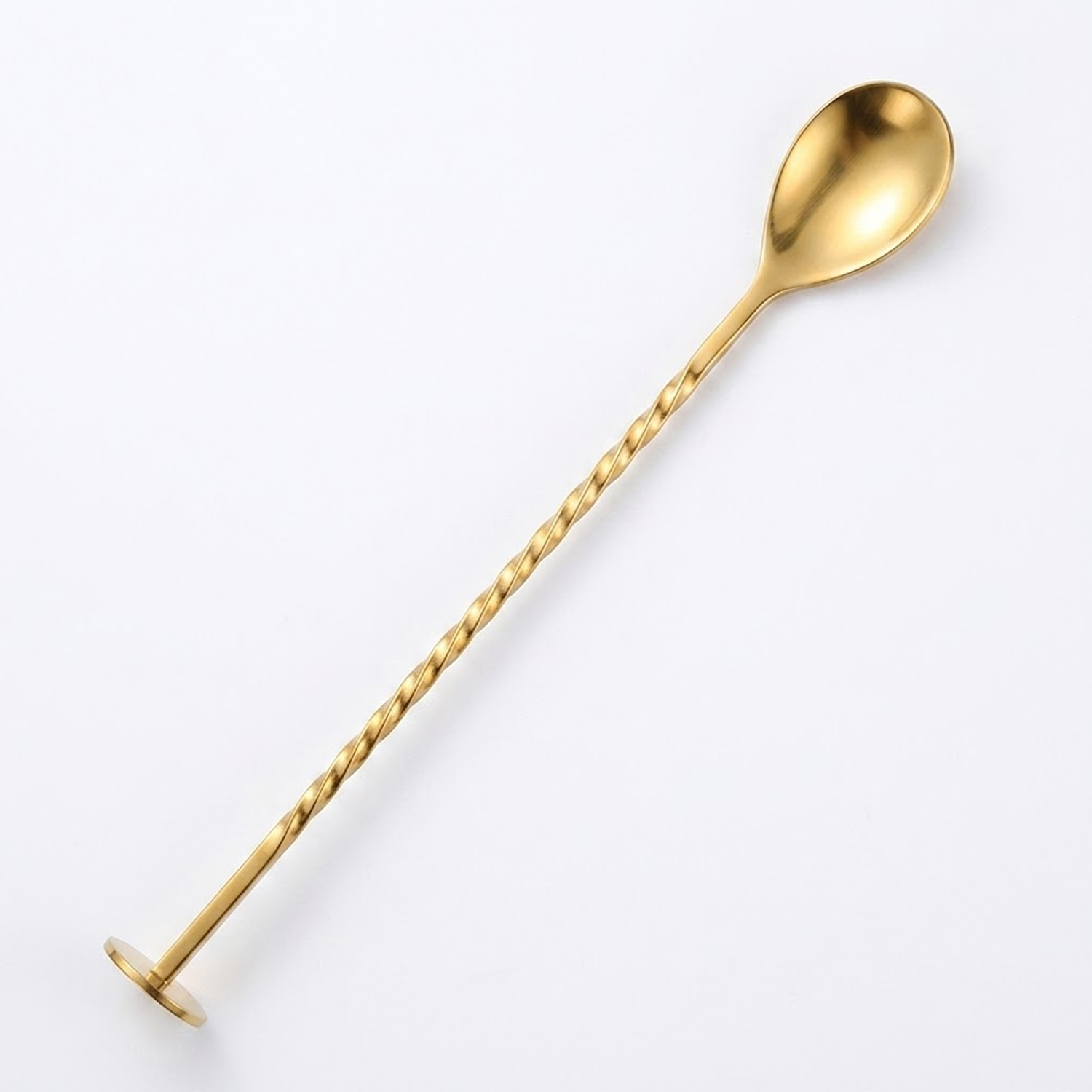 Bar Spoon for Cocktails & Mocktails – Long Handle Stirring Spoon – Gold