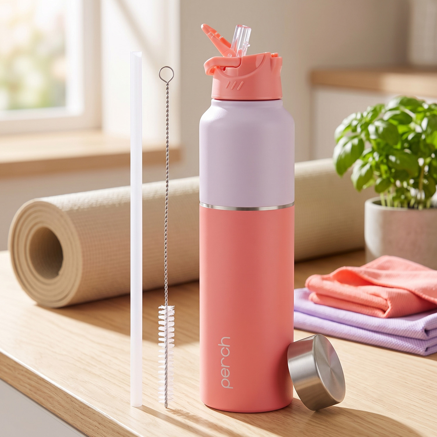 Magic 1Ltr Stainless Steel Water Bottle, Pink